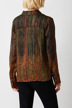 Final Sale Item Introducing the Ecru Designs Collared V-Neck Long Sleeve Multi Print Viscose Shirt - designed to bring a chic touch to your formal wardrobe. Using exquisite materials that are sure to make you feel luxurious, this design flaunts a unique visual texture to show off your elegant style. Express who you are with this timeless classic! Fall Multicolor V-neck Shirt, Chic Multicolor V-neck Shirt, Multicolor V-neck Shirt, Multicolor V-neck Workwear Blouse, Multicolor V-neck Blouse For Work, Relaxed Fit Multicolor Tops For Work, Autumn Abstract, Elegant Blouses, Classic Shirt