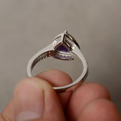 This is a gorgeous handmade creation. Its beauty is its simplicity & Elegance. The 8*8mm trillion shape faceted amethyst is crafted in solid sterling silver and with rhodium plated. All item is sent in a beautiful gift box You can realize more lovely stuff clicking the link https://www.etsy.com/shop/knightjewelry?refshopsection_shophome_leftnav Please leave the correct address and you phone number for delivering successfully. Luxury Sterling Silver Amethyst Ring For Engagement, Formal Hallmarked Sterling Silver Amethyst Ring, Gift Hallmarked Amethyst Ring In Sterling Silver, Formal Amethyst Ring In Sterling Silver, Vs Clarity, Nickel-free Amethyst Rings As Gifts, Amethyst Purple, Cute Rings, February Birth Stone, Amethyst Ring