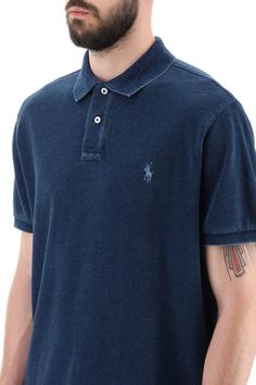 Ralph Lauren polo shirt crafted in pure pique cotton with the iconic logo embroidered at chest. It features ribbed spread collar and cuffs, half-placket with buttons and side slits. Slim fit with low-set sleeves. The model is 187 cm tall and wears size L. Size Info STANDARD Color Detail Blue Made In Vietnam Material 100% CO Season One fall Season Two winter Product clothing Brand Polo Ralph Lauren Size And Fit Classic Cotton Tops With Embroidered Logo, Relaxed Fit Cotton Polo Sweater, Cotton Tops With Embroidered Logo And Collared Neckline, Cotton Tops With Collared Neckline And Embroidered Logo, Cotton Polo Sweater With Button Closure, Casual Cotton Polo Sweater With Collared Neckline, Casual Cotton Polo Sweater, Casual Tops With Embroidered Logo And Collared Neckline, Casual Tops With Collared Neckline And Embroidered Logo