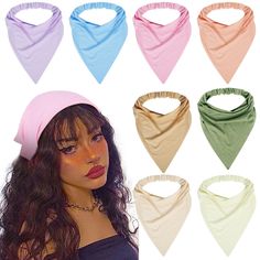 PRICES MAY VARY. Comfortable and Soft: Our boho hair scarf headbands feature a triangular scarf design and are crafted with a blend of cotton and polyester.ensuring a comfortable, soft, non-slip, and stretchy fit. They are gentle on your head, even during extended wear, ensuring a pleasant experience throughout the day. Convenient and Easy to Wear: These headbands for women are not only stylish but also practical. They stay in place all day, putting on and taking off these headbands is hassle-fr Hair Accessories For Black Women, Y2k Headband, Fall Hair Accessories, Scarf Headbands, Boho Bandana, Triangle Bandana, South African Traditional Dresses, Autumn Hair Accessories, Hair Bandana