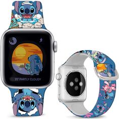 an apple watch with cartoon characters on it