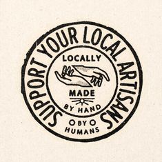 a stamp with the words, your local artisans and hand written on it