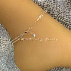 "This is a handmade 100% 925 Sterling Silver ankle bracelet.  Double strand Margarita chain with lobster clasp  Margarita chains are made from rectangular links that are connected widthwise into a twisted row. This creates a textured, tubular appearance with an excellent sparkle.  Main anklet chain length is 9\" Extender chain length is 1\"" Adjustable Silver Dangle Anklets, Silver Adjustable Dangle Anklets, Silver Anklet With Lobster Clasp For Gift, Elegant Silver Anklets With Lobster Clasp, Dainty Adjustable Sterling Silver Anklets, Adjustable Silver Anklet With Lobster Clasp, Adjustable Silver Nickel-free Anklets, Handmade Adjustable Dangle Anklets, Sterling Silver Chain Anklet For Gift