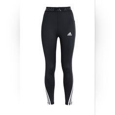 Adidas Women Originals Tf 3s Tight Leggings 85% Recycled Polyester, 15% Elastane Synthetic Jersey, Brand Logo, High Waisted, Solid Color With Print, Slim-Leg Pants, Elasticized, Single Pocket, Lifestyle, Stretch Size : L #Lot3 Slim Leg Pants, Adidas Pants, Slim Leg, Adidas Black, Slim Legs, Tight Leggings, Black Adidas, Colorful Leggings, Adidas Women