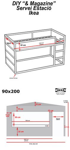 an image of the back side of a cabinet with measurements and measurements for each drawer