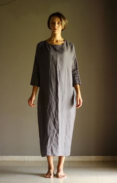 "🌿 ITEM DESCRIPTION Loose maxi dress with two deep side pockets and long sleeves. Comfortable and simple day dress. Fabric: 100% pure linen in medium weight - washed and softened. Color: Big color choice - please see the pics 🌿 SIZING Petit, Regular, Plus Size - all our clothes are custom-made, we do all sizes. The model (5'9'', 174cm) is wearing size S. Feel free to contact me if you need advice on picking the right size or if you have any questions - http://etsy.me/2cs7OEQ EACH ITEM IS MADE- Relaxed Fit Maxi Dress With Pockets And Long Sleeves, Relaxed Fit Long Sleeve Maxi Dress With Pockets, Oversized Long Maxi Dress With Pockets, Long Sleeve Maxi Dress With Side Slits For Daywear, Bohemian Long Sleeve Maxi Dress With Pockets, Relaxed Fit Long Sleeve Dress With Side Pockets, Oversized Long Sleeve Lagenlook Maxi Dress, Oversized Lagenlook Long Sleeve Maxi Dress, Oversized Long Sleeve Dresses With Side Pockets