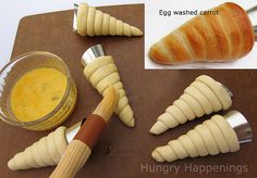 an egg washer and other tools used to make croissants