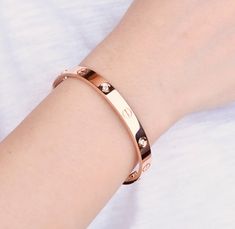 Beautiful stunning statement engraved men women bracelet size Luxury Engraved Stainless Steel Bracelets, Elegant Engraved Stainless Steel Cuff Bracelet, Rose Gold Metal Bracelet With Polished Finish, Engraved Rose Gold Metal Bracelets, Elegant Stainless Steel Engraved Bracelets, Elegant Engraved Stainless Steel Bracelets, Elegant Engraved Stainless Steel Bracelet, Luxury Rose Gold Cuff Bracelet Tarnish Resistant, Modern Engraved Rose Gold Bracelets