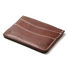 Flint and Tinder Vintage Leather Card Case - Brown | Wallets | Huckberry Modern Card Holder With Interior Slots For Daily Use, Modern Brown Wallets With Rfid Blocking, Brown Rectangular Wallets For Business, Modern Leather Card Holder With Interior Slots, Brown Rectangular Business Wallets, Modern Trifold Wallet For Everyday Use, Modern Trifold Wallet With Card Slots, Modern Trifold Card Holder With Coin Pocket, Modern Wallets With Card Slots