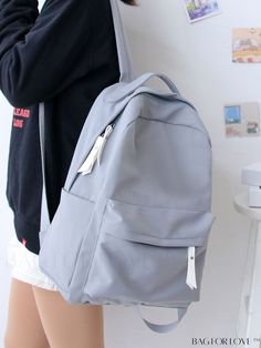 BagForLove - Versatile College Backpack with Ample Storage Casual Gray Satchel Backpack, Everyday Gray Shoulder Backpack, Gray Backpack Shoulder Bag For School, Gray Backpack For Daily Use, Gray Backpack For Students, Gray Softback Backpack With Adjustable Strap, Gray Zipper Closure Bag For Students, College Backpack, Classic Backpack