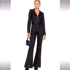 Nwt Show Me Your Mumu Augusta Black Denim Long Sleeve Jumpsuit - Xs Ships Same Or Next Day Sustainability Sourced Denim Makes Each One Unique So Any Minor Fading Is Intentional & Shouldn’t Be Considered Flaws, They Add To Vintage Wash Of Denim, Pls Ask If Any Q’s! Tags: Superdown Free People Nookie Majorelle Reformation Anthropologie Zara Lna Tularosa Lovers + Friends And Nbd Amanda Uprichard Norma Kamali Michael Costello Astr House Of Harlow Asos For Love And Lemons Indah Danielle Guizio Cami N Formal Fall Jumpsuits And Rompers, Black Jumpsuits And Rompers For Fall Workwear, Fall Night Out Jumpsuits And Rompers With Pockets, Chic Jumpsuits And Rompers With Pockets For Fall, Chic Fall Jumpsuits And Rompers With Pockets, Chic Denim Overall Jumpsuit, Chic Fitted Denim Jumpsuit For Party, Trendy Fitted Long Sleeve Denim Jumpsuit, Trendy Fitted Denim Jumpsuit With Long Sleeves