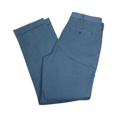 Lands End Mens Traditional Fit Flat Front Cuffed Pants Size 32 X 31 Blue -Style #501593 -Front Slash Pockets -Back Welt Pockets -Flat Front -Cuffed -Zip And Button Closure -2020 -97% Cotton / 3% Spandex -Tags Removed But Never Worn. Measurements Taken Laying Flat Across Area Approximately: Waist: 16" Rise: 11" Inseam: 32" Leg Opening: 6.5" Casual Blue Pants With Straight Hem, Classic Washed Blue Straight Leg Pants, Classic Straight Leg Washed Blue Pants, Washed Blue Straight Leg Pants With Belt Loops, Casual Blue Tapered Leg Work Pants, Blue Straight Leg Work Pants With Pockets, Blue Cotton Pants With Straight Hem, Blue Pants With Pockets And Straight Hem, Classic Washed Blue Bottoms With Pockets