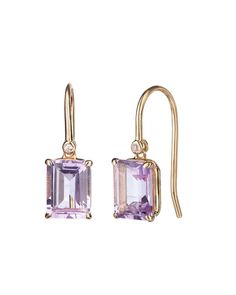 Fervor Montreal Earrings Pink Amethyst Dangle Earrings Pink Amethyst, Stone Settings, Gold Vermeil, Natural Stones, The Beauty, Dangle Earrings, Amethyst, Jewelry Design, Plating