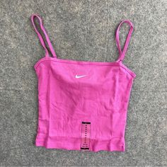 Nike Women's Sportswear Essentials Top Tight Fit Pink Size Xs Color: Pink : White Brand New With Tags See Photos For Measurements Tennis Tank Tops, Pink Activewear, Cute Nike Outfits, Tops Nike, Nike Pro Women, Women's Sportswear, Adidas Shoes Women, Tennis Fashion, Nike Tank Tops