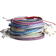 Dowling Brothers - Aztec Bracelet Fashionable Red Bohemian Bracelets, Adjustable Bohemian Jubilee Bracelet, Bohemian Style Jubilee Bangle Friendship Bracelet, Bohemian Jubilee Bracelet For Friendship, Bohemian Style Adjustable Bracelets As Fashion Accessory, Adjustable Woven Multicolor Wrap Bracelet, Bohemian Festival Bracelets With Jubilee Detail, Multicolor Jubilee Bracelet For Festivals, Multicolor Braided Jubilee Bracelet For Festival