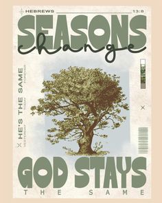 the front cover of seasons magazine, with an image of a tree in the middle