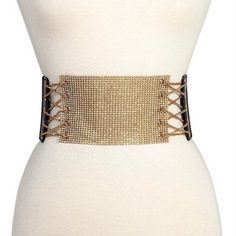 Rhinestone Pave Chain Link Fashion Belt Gucci Marmont Belt, Western Buckles, Braided Leather Belt, Army Fashion, Suede Belt, Beaded Belt, Leather Corset, Faux Leather Belts, Brown Leather Belt