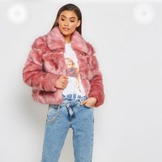 Missguided Pink Faux Fur Pelted Cropped Jacket 4 Nwt Never Been Worn, Out Of Stock Everywhere. Retail $195 Size 4 Perfect For Fall, Winter And The Holidays Cottage Core Barbiecore Barbie Core ***Please Look At The Pictures And Ask All The Questions Before Purchasing *** Long Sleeve Mink Outerwear With Faux Fur Lining, Faux Fur Long Sleeve Mink Outerwear, Mink Color Long Sleeve Faux Fur Outerwear, Mink-colored Long Sleeve Faux Fur Outerwear, Trendy Fur Coat With Faux Fur Trim For Fall, Trendy Faux Fur Trim Coat For Fall, Chic Faux Fur Winter Outerwear, Chic Faux Fur Outerwear For Winter, Faux Fur Outerwear With Lining For Fall