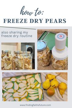 how to freeze dry pears and my freeze dry routine Freeze Dried Cucumbers, Freeze Dried Recipes, Dried Kiwi, Dried Pears, Freeze Dryer, Lavender And Lemon