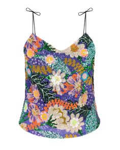 The embodiment of business in the front, party in the back......this fabulous, reversible camisole is perfect for Saturday night fun, AND Sunday morning brunch! With an intricate, all-over sequin and embroidered flower design, the fabric is embellished with 3-D illusion sequined flowers that pop off the fabric. The front to back reversible design makes this one-of-a-kind top perfect for all your fabulous festivities with a quick flip of the top. The adjustable tie spaghetti straps feature colorf Morning Brunch, Purple Flame, Pretty Fashion, Tie Length, Business Formal, Causual Outfits, Medium Dress, Winter Park, My Bag