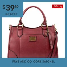 This Frye and Co. Core satchel for women combines heritage styling with a contemporary finish. Made from smooth faux leather with a zip closure, this large bag features multiple interior compartments and pockets to stow your phone and small essentials, as well as a removable shoulder strap and gold-tone hardware details. Carry the bag from the top handles or wear it on your shoulders for work or weekend outings. Included: 1 Key Chain(s)Features: Pocket, Adjustable Straps, Removable StrapsClosur… Heritage Fashion, Large Bag, Key Chain, Adjustable Straps, Satchel, Shoulder Strap, Handles, Faux Leather, Key