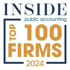 the inside public account for 100 firm's logo is shown in yellow and blue