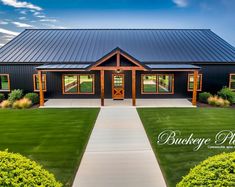 a house with a walkway leading to the front door