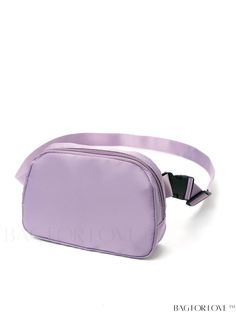 BagForLove - Stylish Large Capacity Waist Bag - Timeless Solid Color Design Product Description Color Violet Purple Bag Size Small Strap Type Adjustable Closure Type Zipper Features Foldable Style Unisex Type Square Bag Pattern Type Plain Material Polyester Composition 100% Polyester Size Chart INCH CM Bag Height Bag Length Bag Width Strap Length 5.5 inch 8.1 inch 2 inch 31.5 inch Bag Height Bag Length Bag Width Strap Length 14 cm 20.5 cm 5 cm 80 cm Details Pictures Similar Products h2 { text-al Trendy Solid Color Travel Bags, Casual Purple Shoulder Bag With Phone Pocket, Casual Purple Shoulder Bag For School, Trendy Large Capacity Belt Bag For School, Versatile Large Capacity Purple Bag, Casual Travel Bags In Solid Color, Casual Large Capacity Belt Bag, Casual Solid Color Travel Bags, Functional Purple Bag With Adjustable Strap