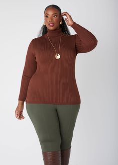 Our classic turtleneck sweater is an essential piece to add to your closet, showing how necessary chic simplicity is. Available in a range of colors, you'll never get tired of all of the unique ways you'll be able to wear this staple sweater. Chic Ribbed Turtleneck For Fall, Chic High Neck Turtleneck For Fall, Chic Fall Turtleneck, Elegant Stretch Mock Neck Top For Fall, Chic Solid Turtleneck For Fall, Chic Funnel Neck Turtleneck For Fall, Chic Mock Neck Top For Fall, Winter Ribbed Mock Neck Top For Workwear, Ribbed Mock Neck Top For Workwear In Winter