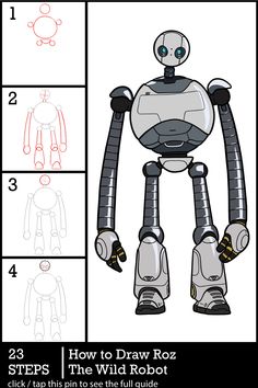 Learn how to draw Roz from The Wild Robot with this step-by-step guide. This tutorial focuses on Roz’s sleek robotic design, expressive features, and unique details to create an accurate Roz drawing. Perfect for fans of The Wild Robot drawing, this guide is clear and easy to follow. Share your finished artwork in the comments! Click the pin to view the full guide, presented by SketchOk.