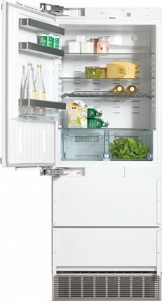 an open refrigerator with its door wide open