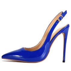 Shop Royal Blue Patent Leather Slingback Pumps Pointed Toe Stiletto Heels color Royal Blue for Anniversary, Dancing Club, Date, Going out, Night Club, Party with worldwide Free shipping & Free return. Blue High Heel Slingback Pumps For Evening, Blue Slingback Pumps With 4-inch Heel For Evening, Blue Pointed Toe Slingback Pumps For Party, Blue Ankle Strap Slingback Pumps With 4-inch Heel, Chic Blue Slingback Pumps For Party, Blue Formal Slingback Pumps With Open Heel, Elegant Blue Slingback Pumps With 4-inch Heel, Elegant Blue Slingback Pumps With Open Heel, Blue Open Heel Slingback Pumps For Evening