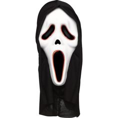 You're sure to catch some screams looking like the notorious Ghostface! This mask looks just like Ghostface from Scream and features orange luminescent wires. Adult Glow-in-the-Dark Ghostface Mask product details:  Lights up Batteries included One size fits most teens and adults  Officially licensed Scream product. Carving Stencils Templates, Ghostface Costume, Ghostface Mask, Horror Movie Costumes, Ghost Face Mask, All Horror Movies, Carving Stencils, Steampunk Halloween, Scream Halloween