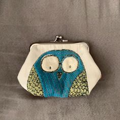 Cute Little Coin Purse With Owl Design And Made From Vegan Materials. Never Used! Cute Everyday Coin Purse, Casual Blue Coin Purse For Gift, Casual Blue Coin Purse Perfect For Gifts, Casual Blue Coin Purse For Daily Use, Casual Blue Coin Purse, Owl Coin Purse, Owl Design, White Blue, Wallets