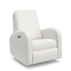 a white recliner chair on a white background