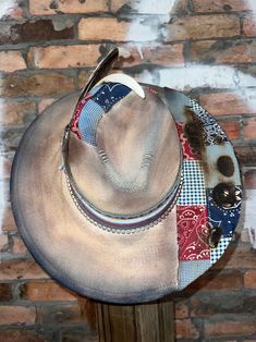 Tattered Custom Hat - Etsy Multicolor Fedora With Short Brim For Rodeo, Multicolor Short Brim Fedora For Rodeo, Multicolor Flat Brim Fedora, Multicolor Fedora With Curved Brim For Rodeo, Multicolor Brimmed Fedora For Rodeo, Multicolor Fedora Hat For Rodeo, Multicolor Wide Brim Hat For Rodeo, Multicolor Short Brim Hat For Rodeo, Multicolor Short Brim Fedora For Kentucky Derby