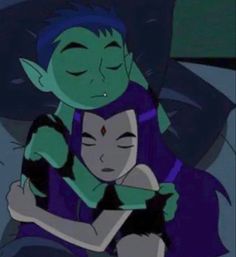 an animated image of two people hugging each other on a bed with the caption that reads, i love you so much