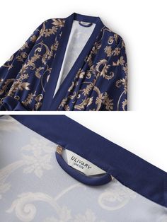 Crafted with meticulous attention to detail, our kimono robe embodies the essence of Eastern luxury, offering you a truly indulgent experience every time you slip it on. Its versatile design effortlessly transitions from leisurely mornings to elegant evenings, ensuring you stay elegant and refined throughout the day.• Silky Comfort: Made of high-quality polyester charmeuse, our robes are soft, lightweight and cooling for summer. They have a smooth and breathable texture that feels just like natu Blue Kimono, Long Kimono, Women Supporting Women, Best Gift, Summer Fun, Tassels, Champagne, Lounge Wear, Essence