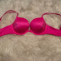 New Without Tags Pink Stretch Party Bra, Pink Stretch Bra For Party, Party Stretch Pink Bra, Pink Stretch Bra For Night Out, Fitted Pink Bra For Night Out, Beautiful Bra, Sleep Wear, Fit Inspo, Fitness Inspo