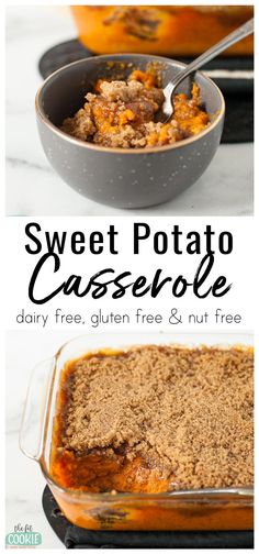 sweet potato casserole with dairy free, gluen free and nut free