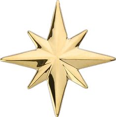 a gold christmas ornament with a star on it