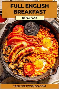 Bring the charm of a London pub to your kitchen with this classic English breakfast! Loaded with savory favorites, it’s the ultimate morning feast.  #EnglishBreakfast #HeartyMeals #BreakfastLovers