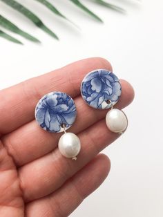 Jewellery Ceramic, Porcelain Jewellery, Porcelain Earrings, Ceramic Earrings, China Style, Delft Blue, Ceramic Earring, Porcelain Jewelry, Blue China