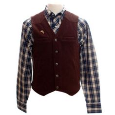 Wyoming Traders Men's Wyoming Wool Vest, VB1 Western Style Brown Vest For Fall, Western Brown Vest For Fall, Classic Outdoor Vest, Classic Fall Vest With Snap Buttons, Western Style Vest With Pockets For Fall, Brown Western Vest For Fall, Classic Sleeveless Vest For Outdoor, Classic Brown Outdoor Vest, Classic Brown Vest For Outdoor