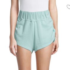 Free People Movement Size S Clear Skies Blue/Green High Waist Ruched Sides 1 1/2” Inseam Athletic Shorts Pull On 3 1/2” Elastic Waistband Loose Comfy Fit Super Soft 100% Cotton Knit Fabric Excellent Nwt Condition! No Flaws! Front Rise 16” Waist From Side To Side Stretches From 14”-19” Inseam Length 1 1/2” Leg Opening From Side To Side 16” 1758 Blue Relaxed Shorts With Elastic Waistband, Relaxed Blue Shorts With Elastic Waistband, Light Blue Drawstring Bottoms For Summer, Light Blue Summer Bottoms With Drawstring, Solid Color Bottoms With Drawstring, Short Length, Relaxed Drawstring Bottoms For Day Out, Beach Season Loungewear Bottoms With Drawstring, Relaxed Blue Beach Shorts, Solid Color Drawstring Beachwear Bottoms