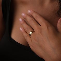 ✨ Unveiling the splendor of individuality with our exquisite 14K Gold Plated Name Ring - a jewel that resonates with the essence of you. This Gold Name Ring is the epitome of Minimalist elegance, seamlessly blending personal flair with timeless grace.  ❤️ Celebrate the special women in your life with a Personalized Gift that encapsulates their uniqueness. If you're questing for that quintessential Gift For Woman, our Custom Name Ring is a treasure that will outshine all others. 🌟 Elevate Mother's Day with a shimmering gesture of appreciation. Our Mothers Day Gifts For Women collection promises to touch hearts, and this 14k dainty ring, with its intricate craftsmanship, will make her day truly memorable. 💎 Beneath the delicate facade, the dainty name ring is a formidable fusion of strengt 14k Gold Thick Band For Promise, Classic Gold Midi Rings For Promise, Gold Stackable Wide Band Promise Ring, Gold Wide Band Stackable Ring For Promise, Elegant Stackable Signet Ring For Promise, Minimalist Stackable Initial Ring For Promise, Gold Jewelry With Engraved Thick Band, Gold Engraved Ring With Thick Band Stackable, Gold Engraved Thick Band Jewelry