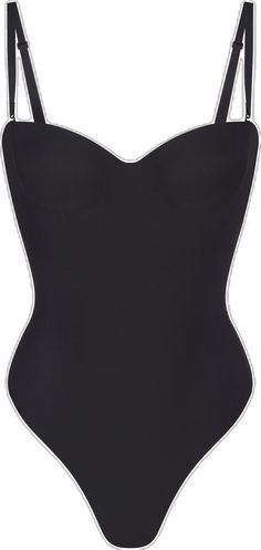 Chic Underwire Bodysuit, Sleek Solid Color Leotard With Lined Body, Black Contoured Shapewear Bodysuit, Elegant Fitted Underbust Bodysuit, Sleek Solid Leotard With Lined Body, Sleek Leotard With Lined Body, Classic Fitted Bodysuit With Lined Body, Sleek Nylon Bodysuit For Night Out, Elegant Underbust Bodysuit With Lined Body