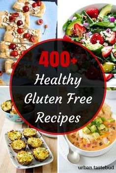 a collage of healthy gluten free recipes