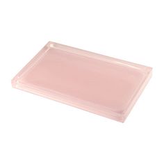 a pink plastic tray on a white background