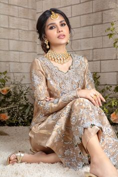 Renee | Pakistani Designer Outfit | Sarosh Salman Lehenga Style Saree, Beads Tassels, Net Shirt, Designer Outfit, Wedding Festivities, Crystals Beads, Shirt Pant, Crystals Stones, Pakistani Designers